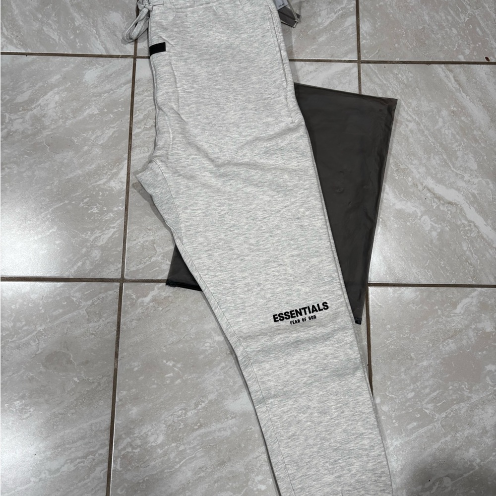 Essentials Men's Light Gray Hoodie and Sweatpants Set - Picture 8 of 8